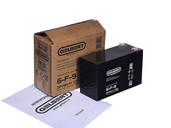 Аккумулятор для ИБП Gelbert 6-F-9 (12V9A/H C20)