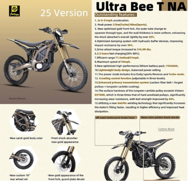Электробайк Sur Ron Ultra Bee 2025 Black