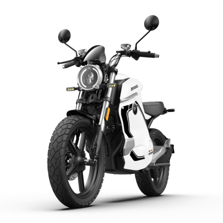 Электромотоцикл WHITE SIBERIA SUPER SOCO WANDERER PRO белый