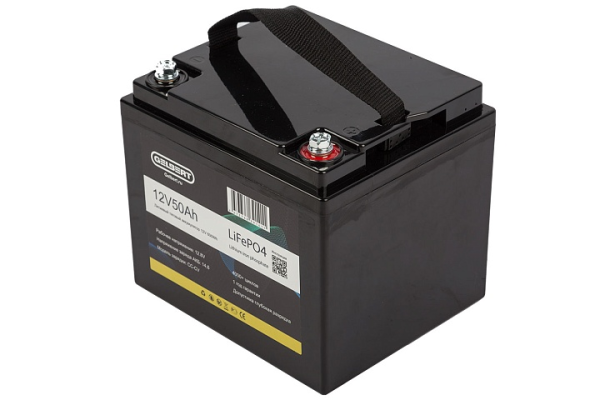 Литиевый тяговый аккумулятор Gelbert LiFePO4 (12V/50Ah/50A/600Wh) [6-GFM-38]