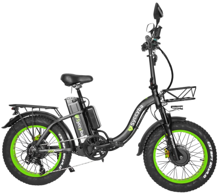 Электровелосипед Syccyba H2 (F11) DUAL 23AH зеленый
