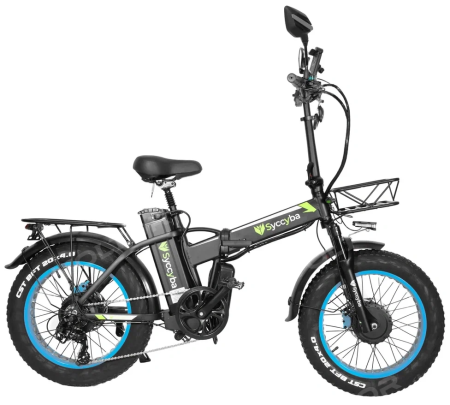 Электровелосипед SYCCYBA H1 (F10) DUAL 20AH синий